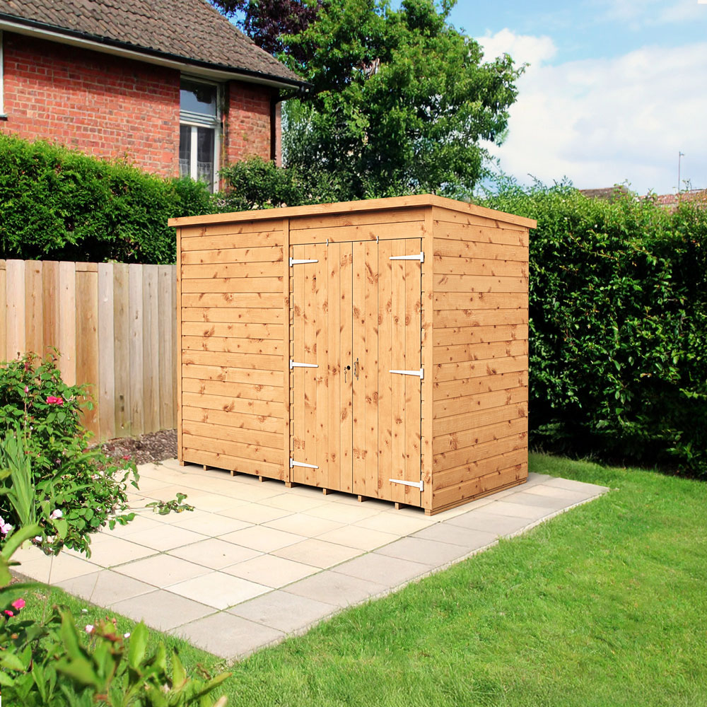 Empire Sheds 8 x 4ft Double Door Tongue and Groove Pent Garden Shed Image 2