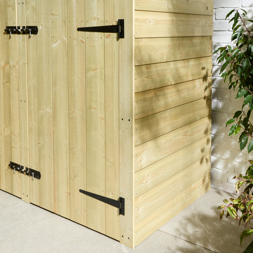Rowlinson Premier Single Shiplap Bin Store with Box Store Image 4