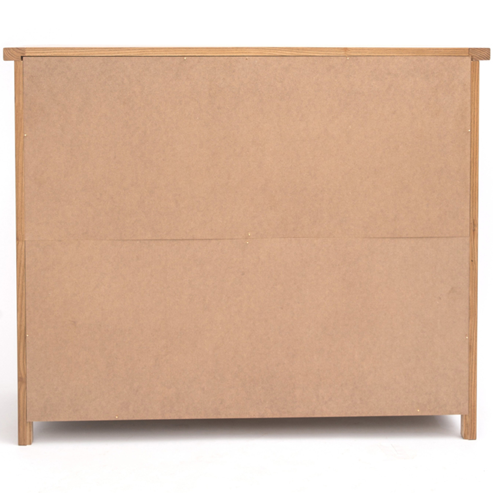 Cabinet Bits Trivento 6 Drawer Brown Wood Knob Chest of Drawers Image 6