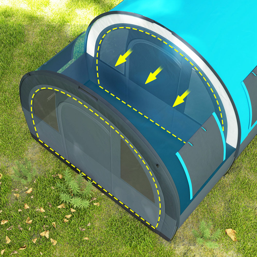 Outsunny 5-6 Person Waterproof Camping Tent Blue Image 8