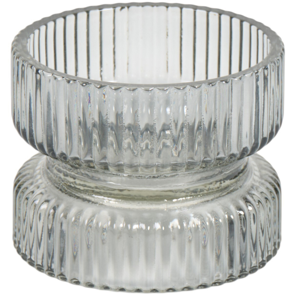Ribbed Pillar Candle Holder Image 7