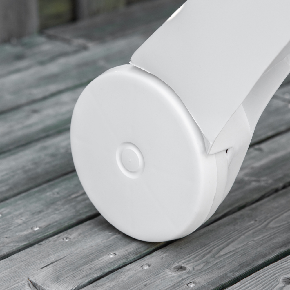 Outsunny Set of 2 White Foldable Garden Sun Lounger Image 3