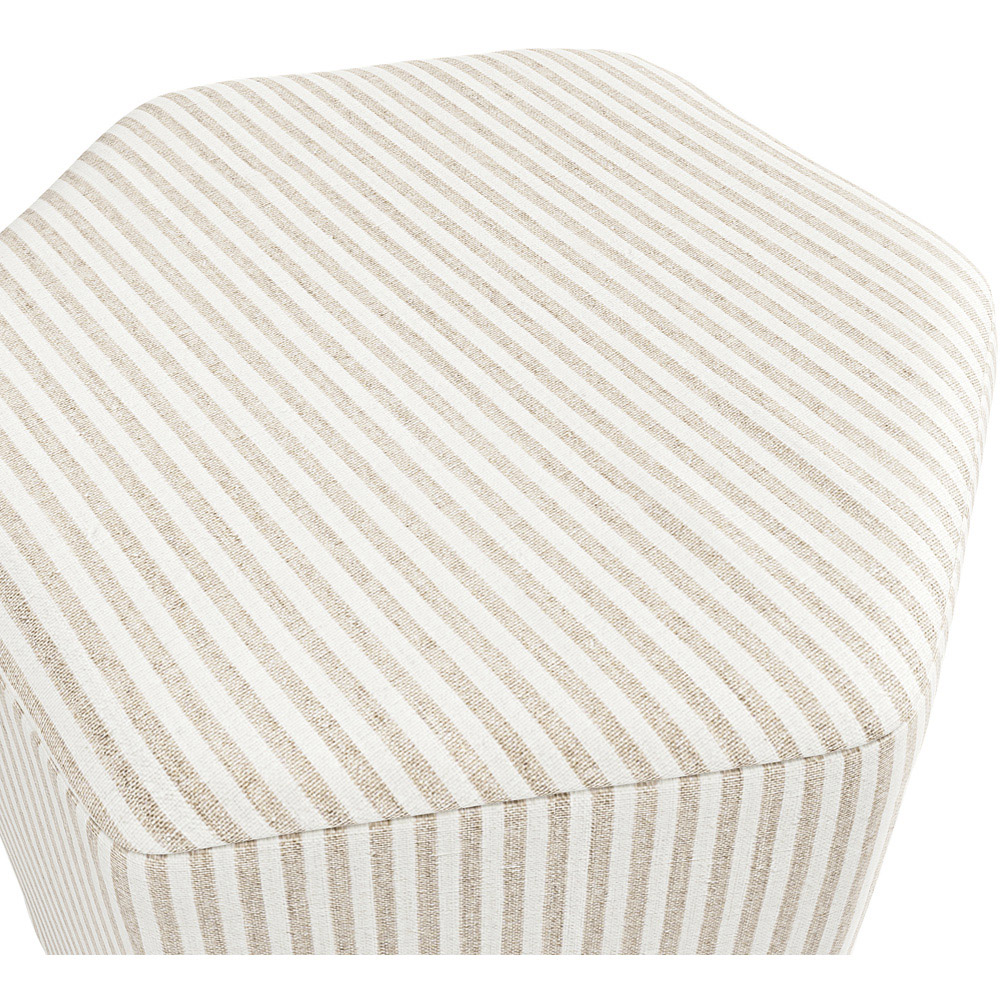 LPD Home Harbour Beige Thin Stripe Stool Image 3