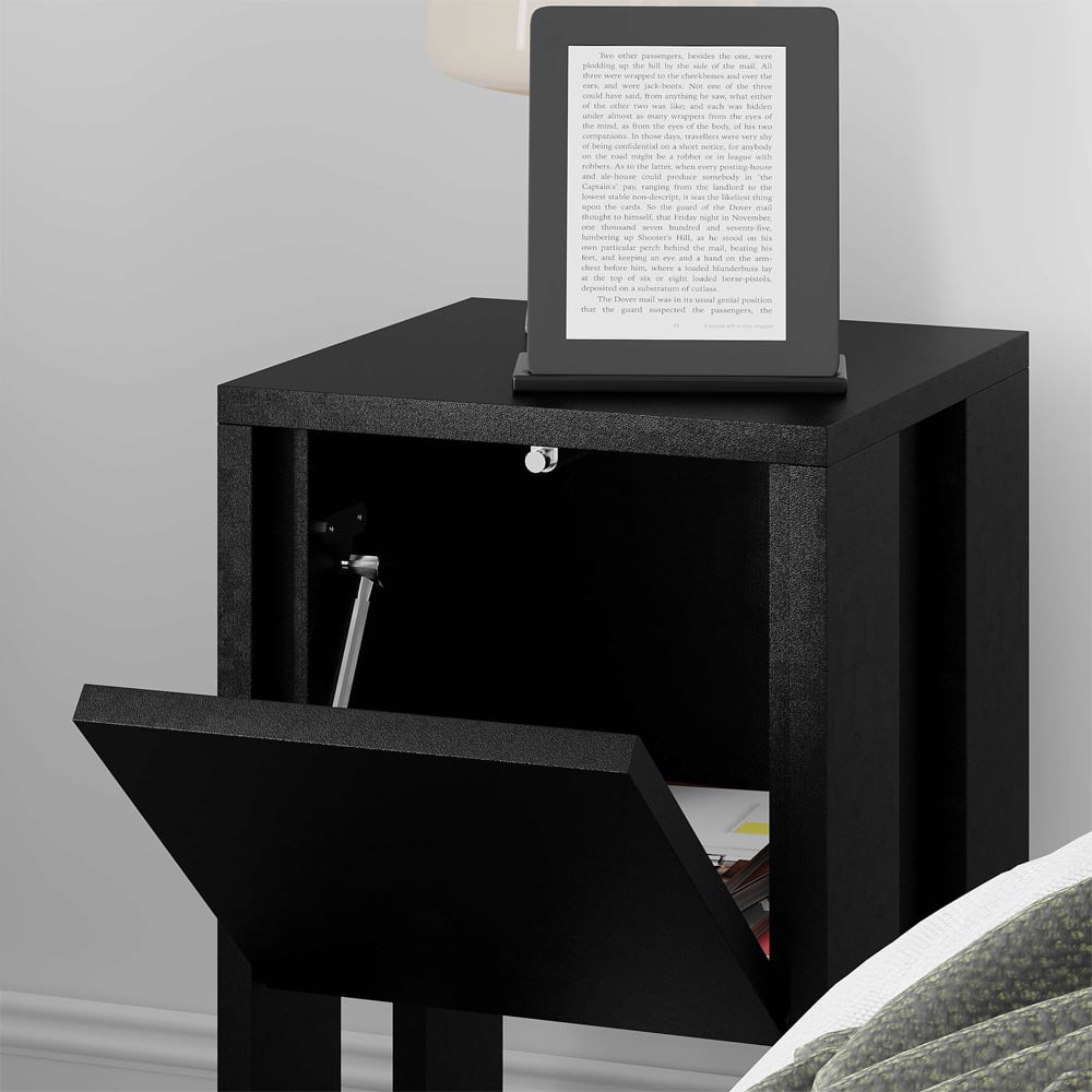 Decortie Ema Black Bute Bedside Table Image 4