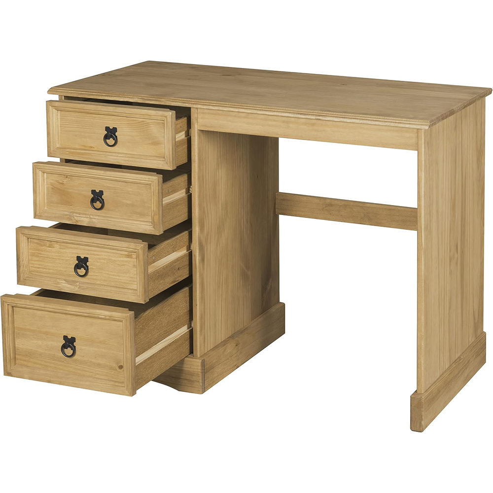 Mews Corona 4 Drawer Waxed Pine Dressing Table Image 2