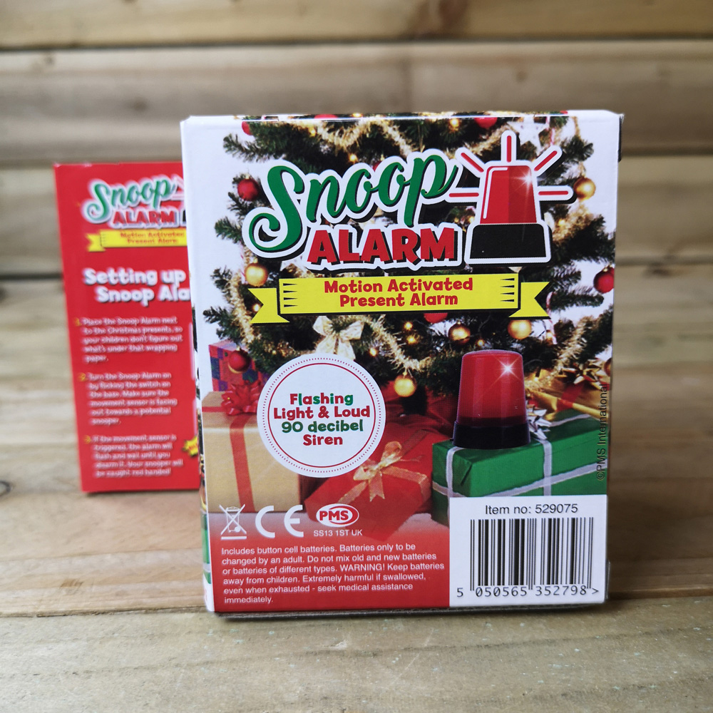 Samuel Alexander Motion Activated Present Snoop Alarm with Flashing Light and 90 Decibel Siren Image 4
