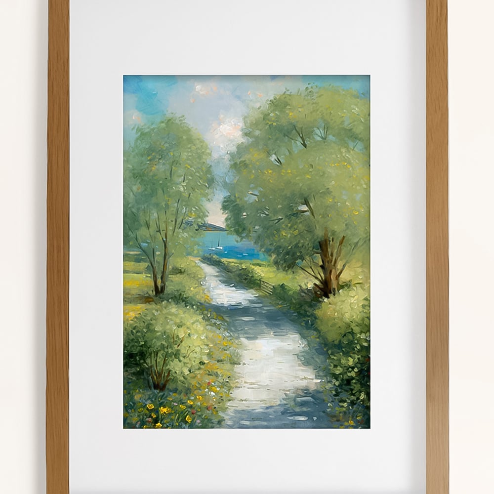 Laura Ashley Country Lane Wooden Frame Wall Art 40 x 50cm Image 4