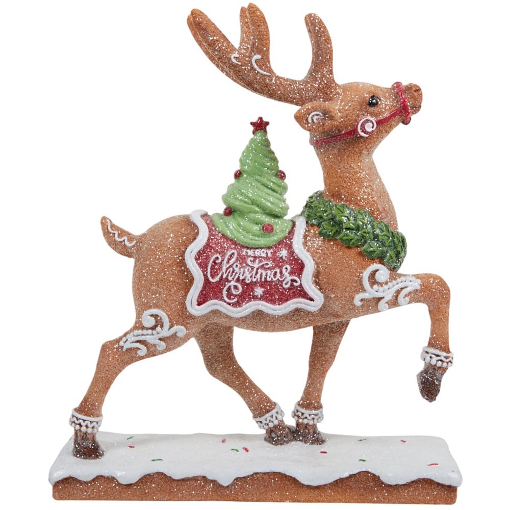 Gingerbread Reindeer Standing DecorationBrown Image 1