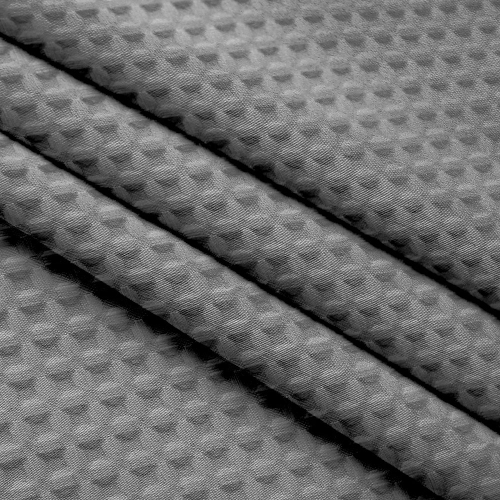 Velosso Waffle Silver Blackout Curtains 183 x 229cm Image 5