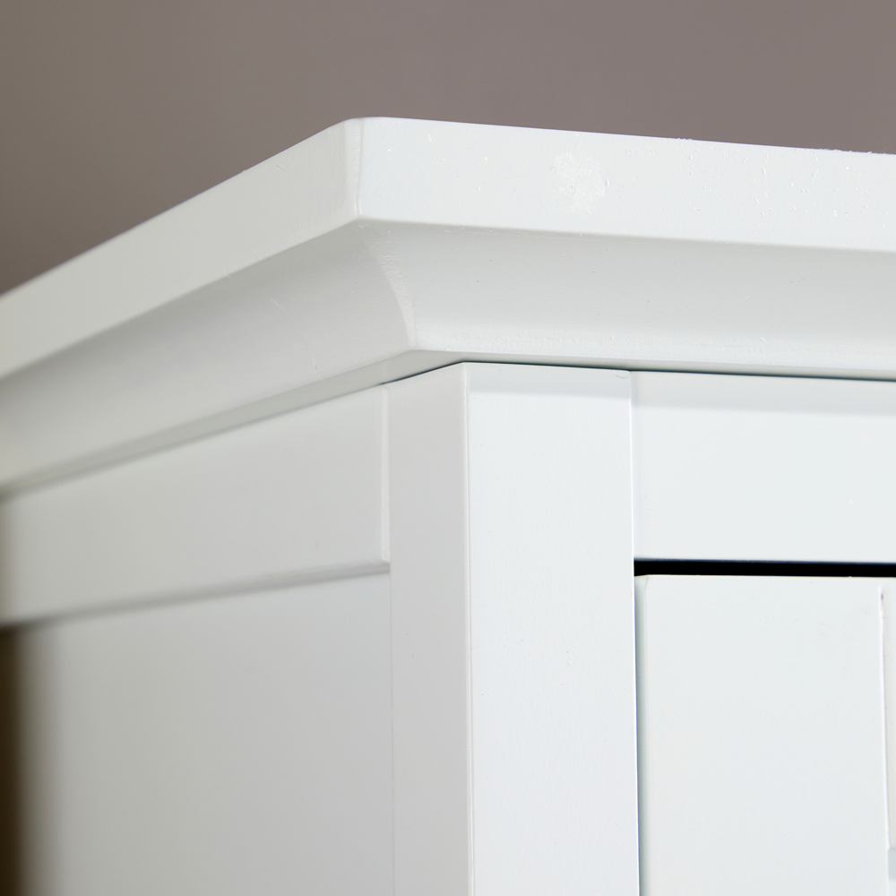 Home Source Belle Vue Single Door White Wardrobe with Hanging Rail Image 4