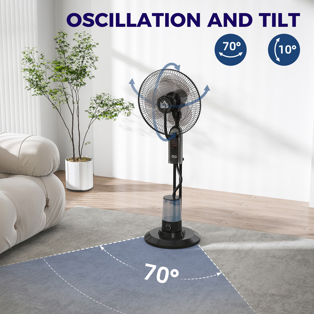HOMCOM Oscillation Spray Misting Pedestal Fan 47 inch Image 6