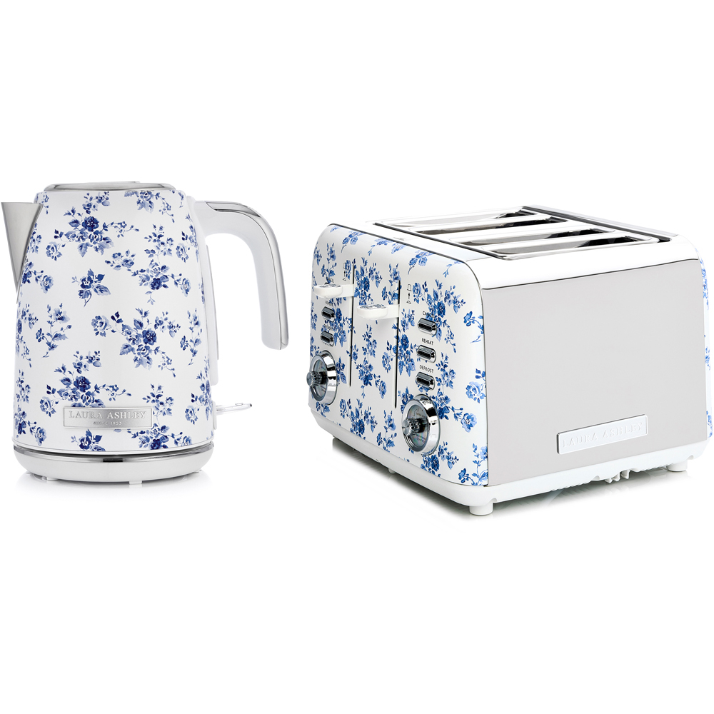 VQ Laura Ashley China Rose 4 Slice Toaster and Kettle Bundle Image 1