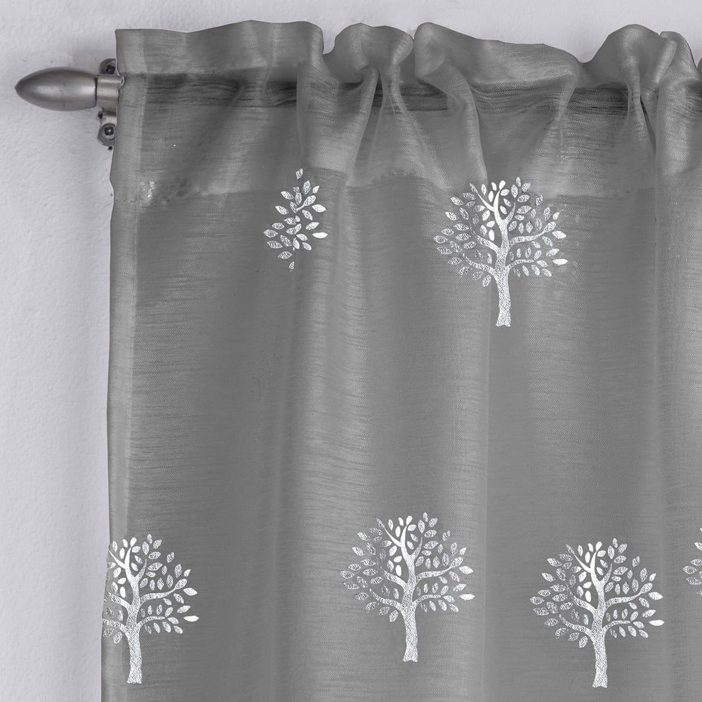 Silver Birch Panel Voile Curtain 229 x 140cm Image 4
