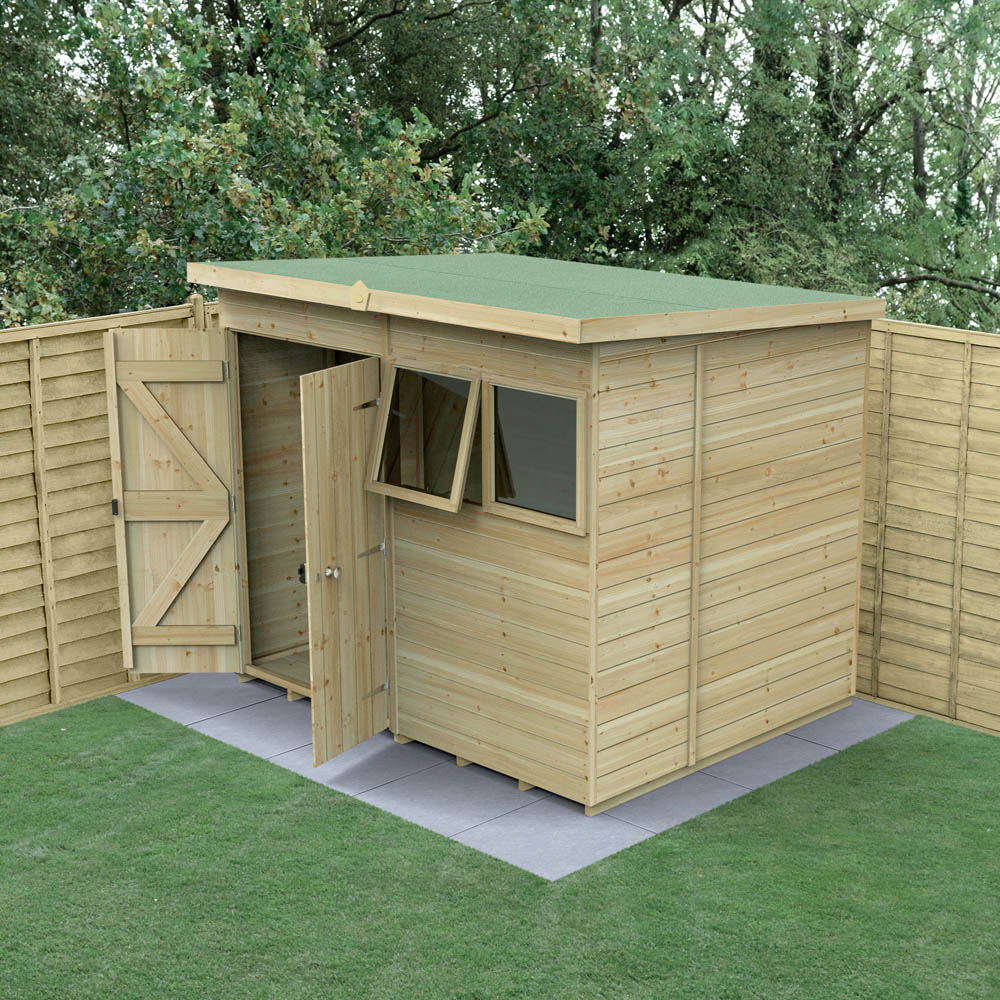 Forest Garden Timberdale 8 x 6ft Single Opening Pent Shed Image 2