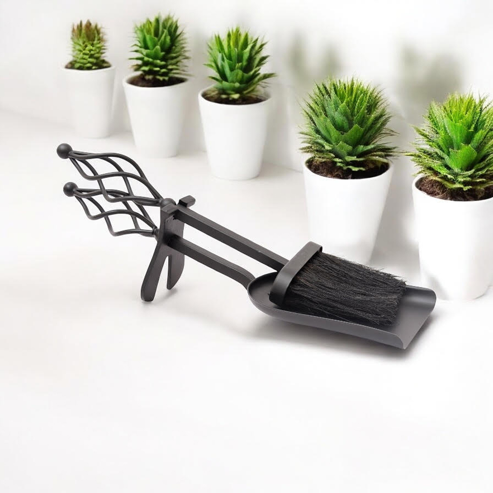 Acacia Home 2 Piece Black Fireside Brush Set Image 2