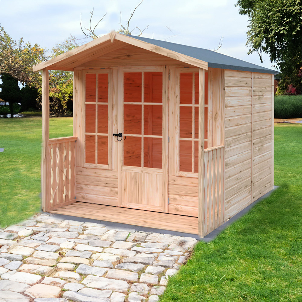 Shire 7 x 7ft Chatsworth Summerhouse with Veranda Image 2