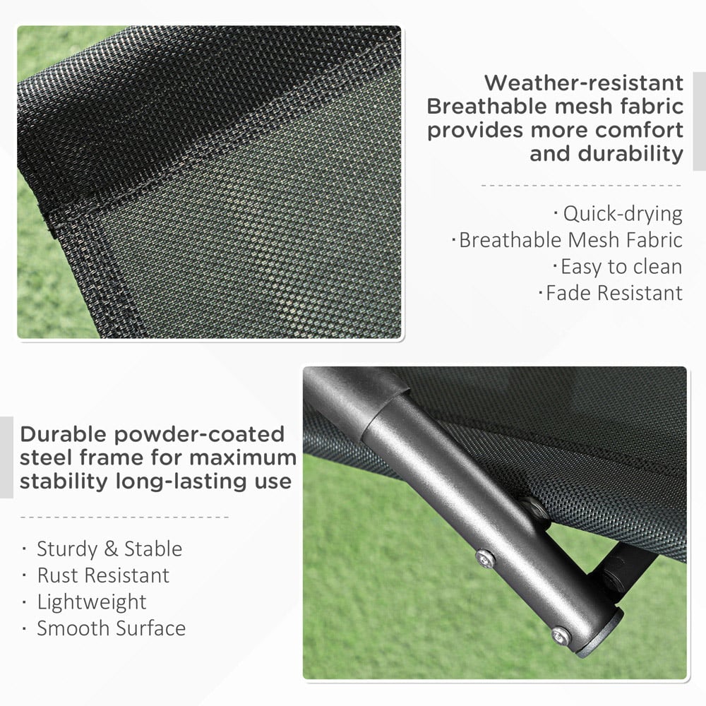 Outsunny Black Zero Gravity Chaise Rocking Chair with Padded Pillow Image 6