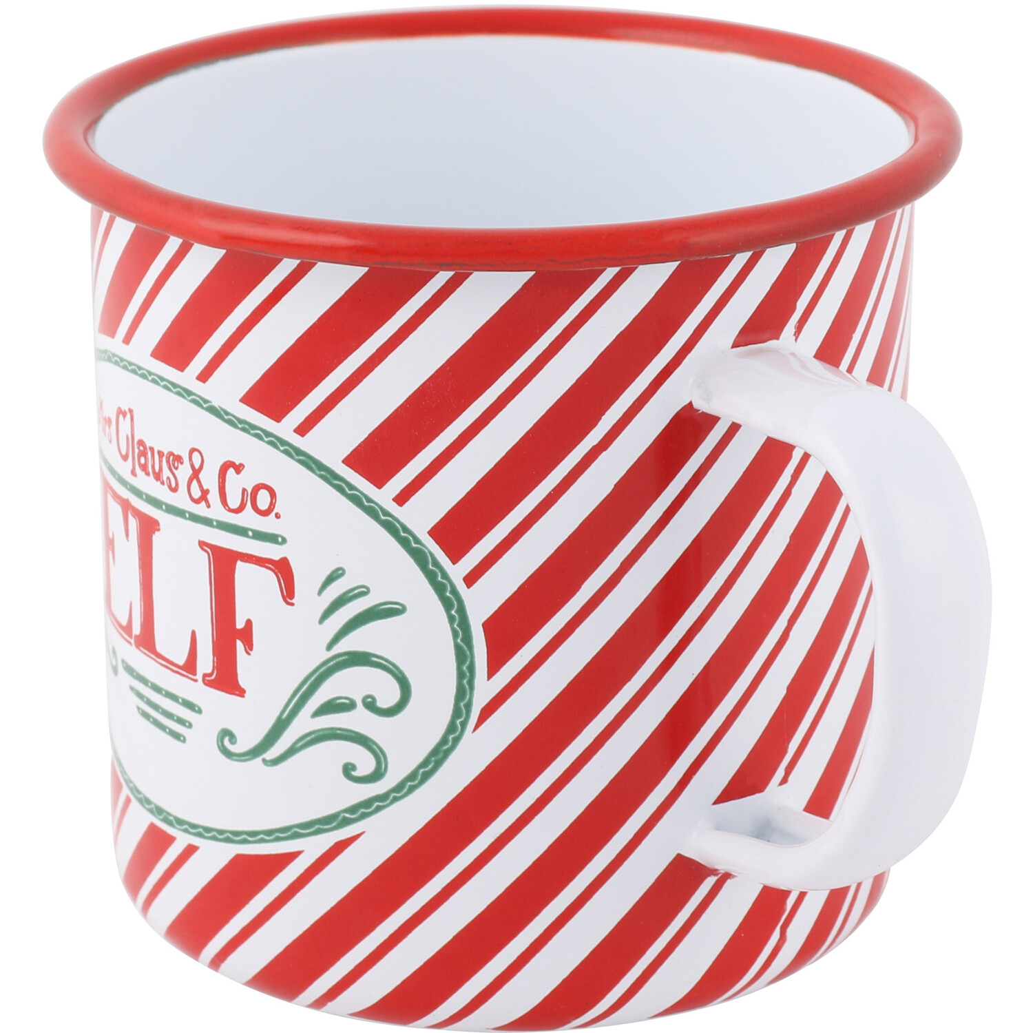 Santa and Elf Candy Cane Mug Image 5