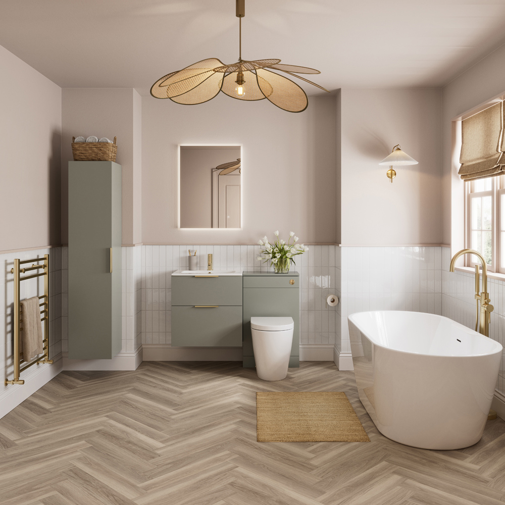 Bathstore Wharton Matt Green Floor Standing WC Unit 500mm Image 2