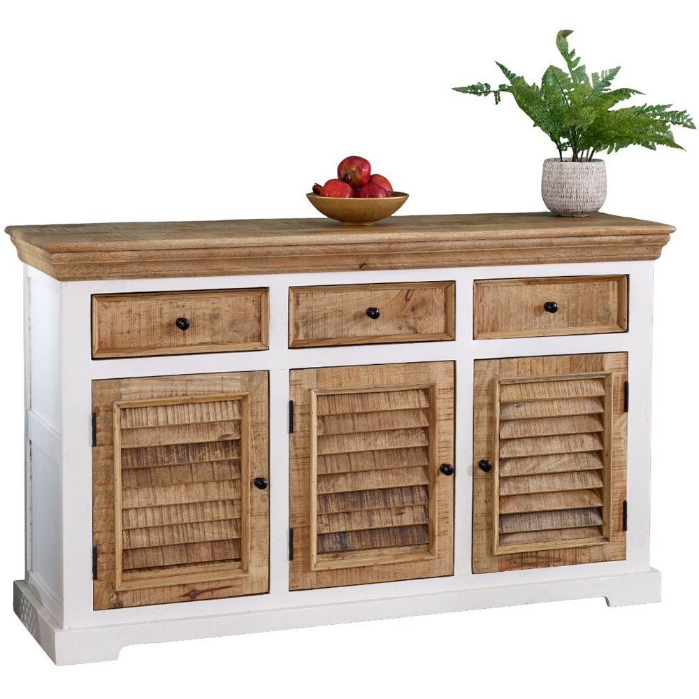 Brooklyn Alfie 3 Door 3 Drawer Wood Sideboard Image 2