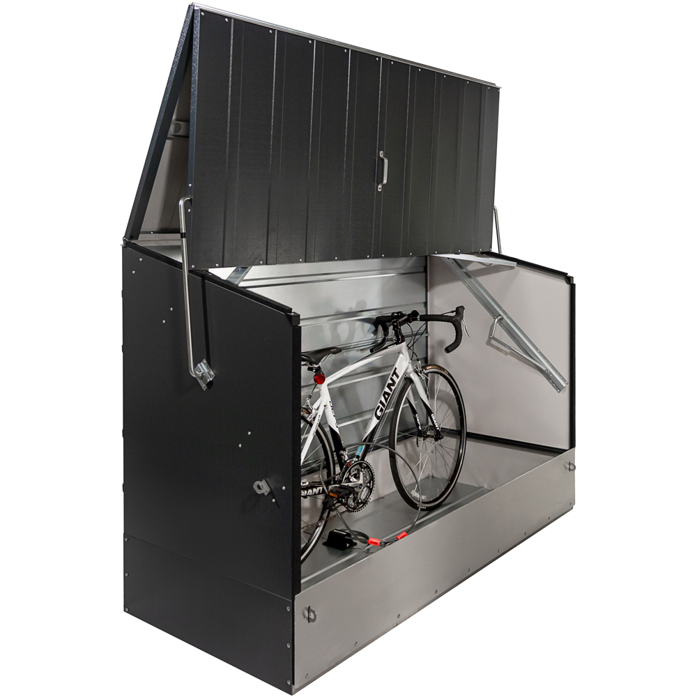 Trimetals ProtectaCycle Secure 4 x 6ft Anthracite Bike Storage Shed with Ramp Image 3