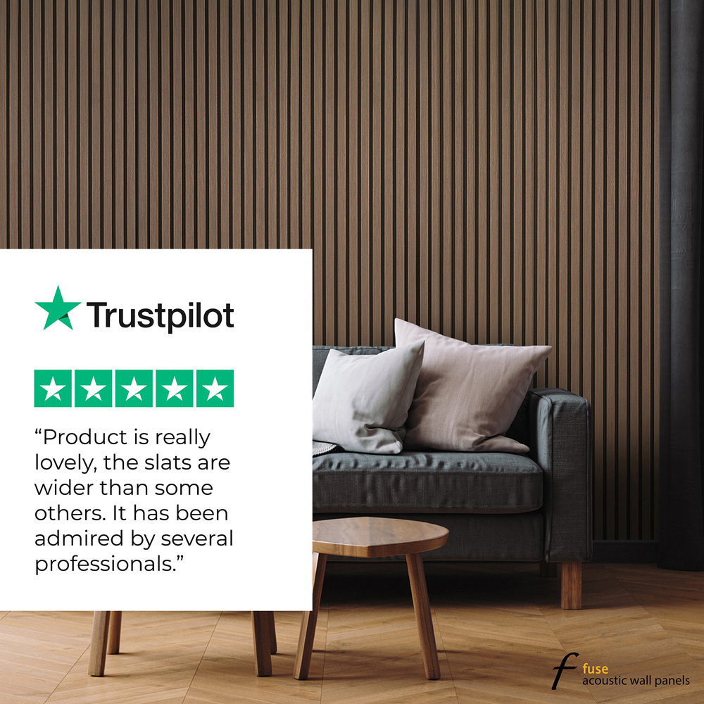 Fuse Acoustic Smoked Oak Wooden Wall Panel 2.4 x 0.6m Image 6
