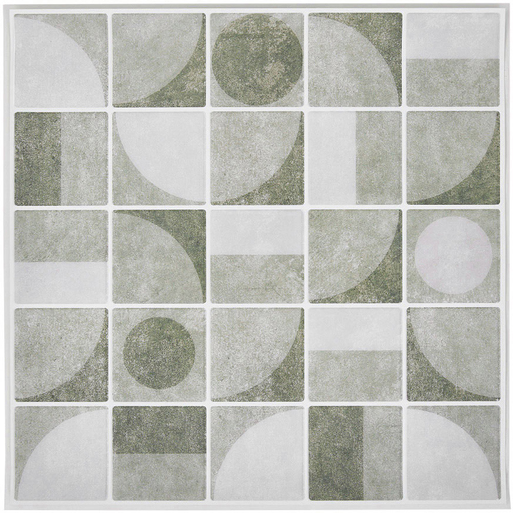 Living and Home Geometric Retro Camel Peel and Stick Wall Tile Sticker 10 Pack Image 8