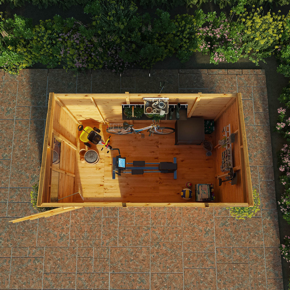 Mercia Woodsman 10 x 6ft Shiplap Pent Shed Image 6