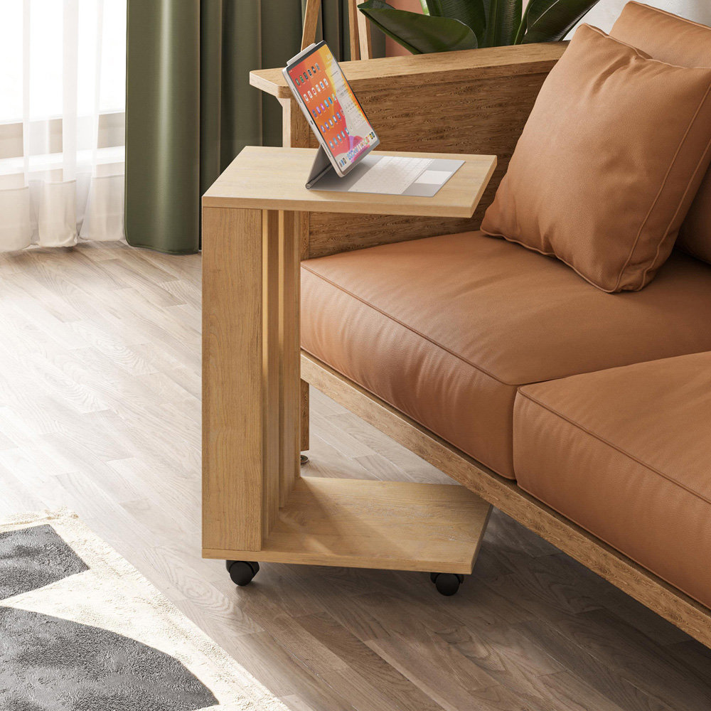 Decortie Edi Oak C Sofa Table Image 5