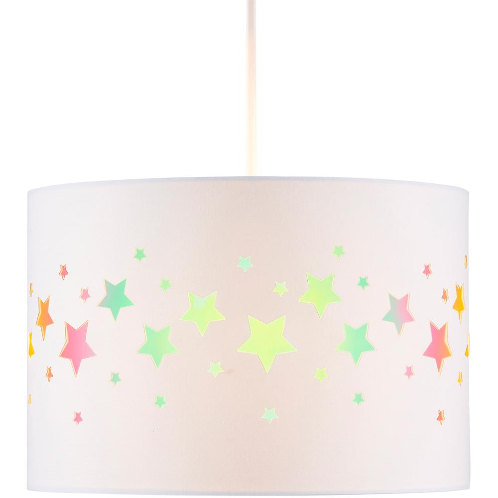 Glow Easyfit White Stars Iridescent Pendant Shade Image 3