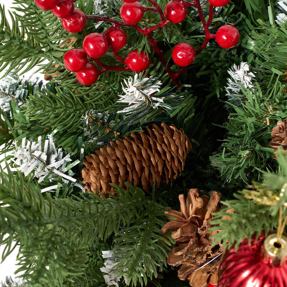 Living and Home Pre-Lit Christmas Mushroom-Shaped Planter Bush with Timer 60cm 2 Pack Image 5