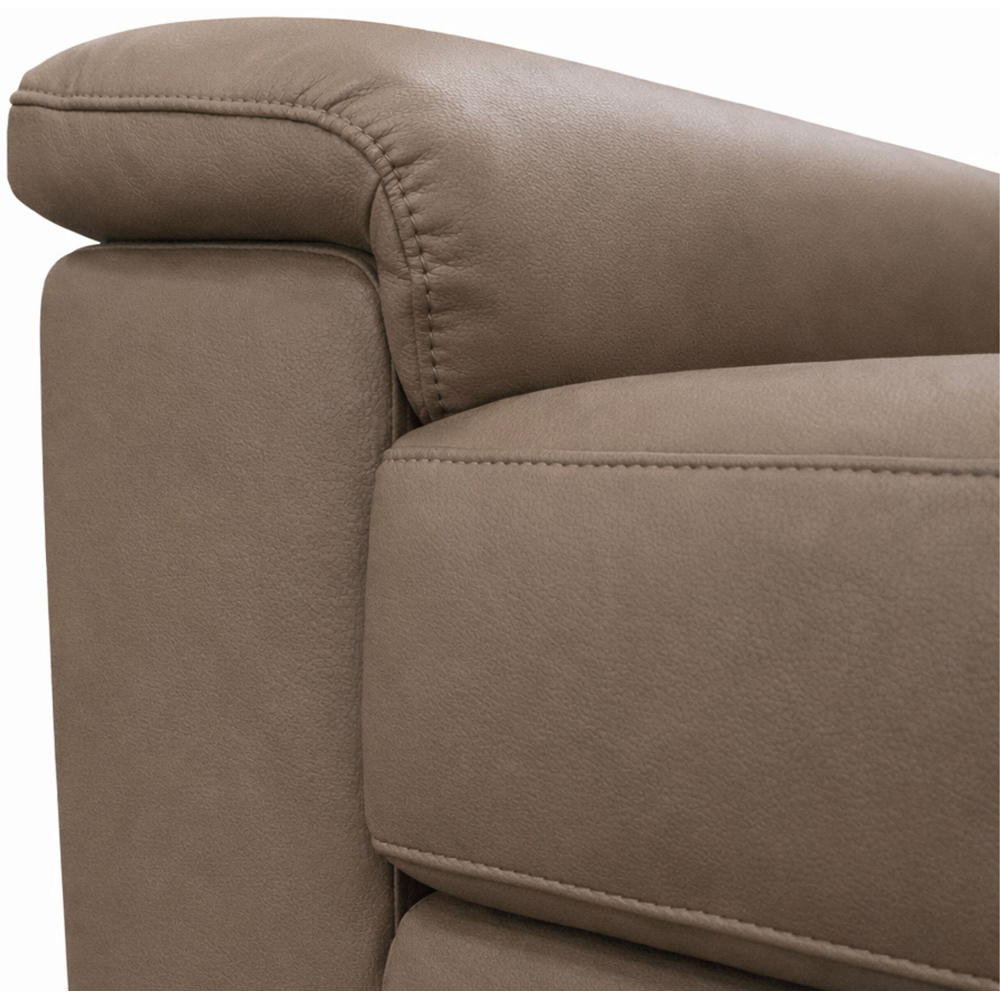 Aspire Marlowe 2 Seater Mushroom Leather Power Recliner Sofa with USB Charging Image 5