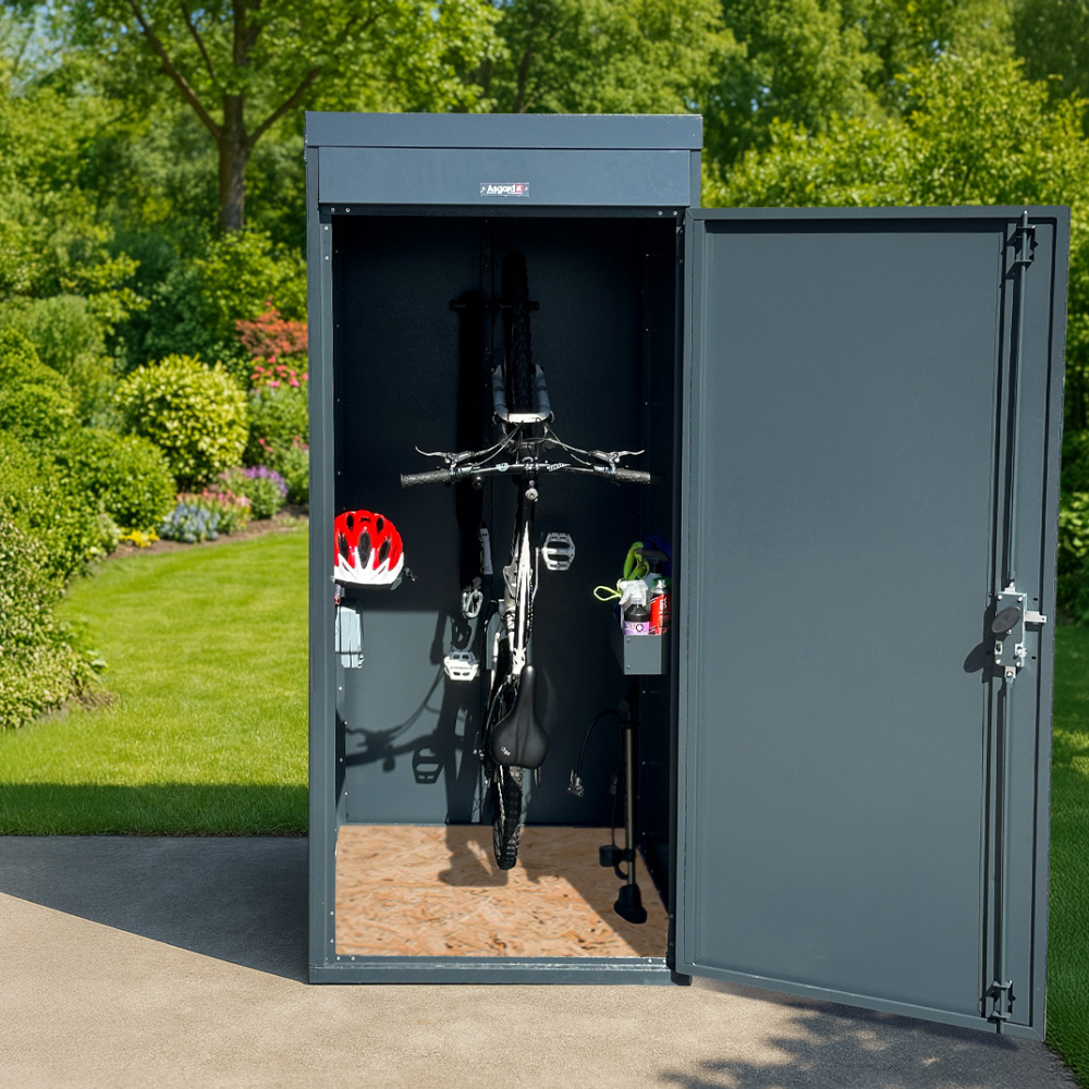 Asgard 2.6 x 3.6ft Green Vertical Bike Locker Image 8