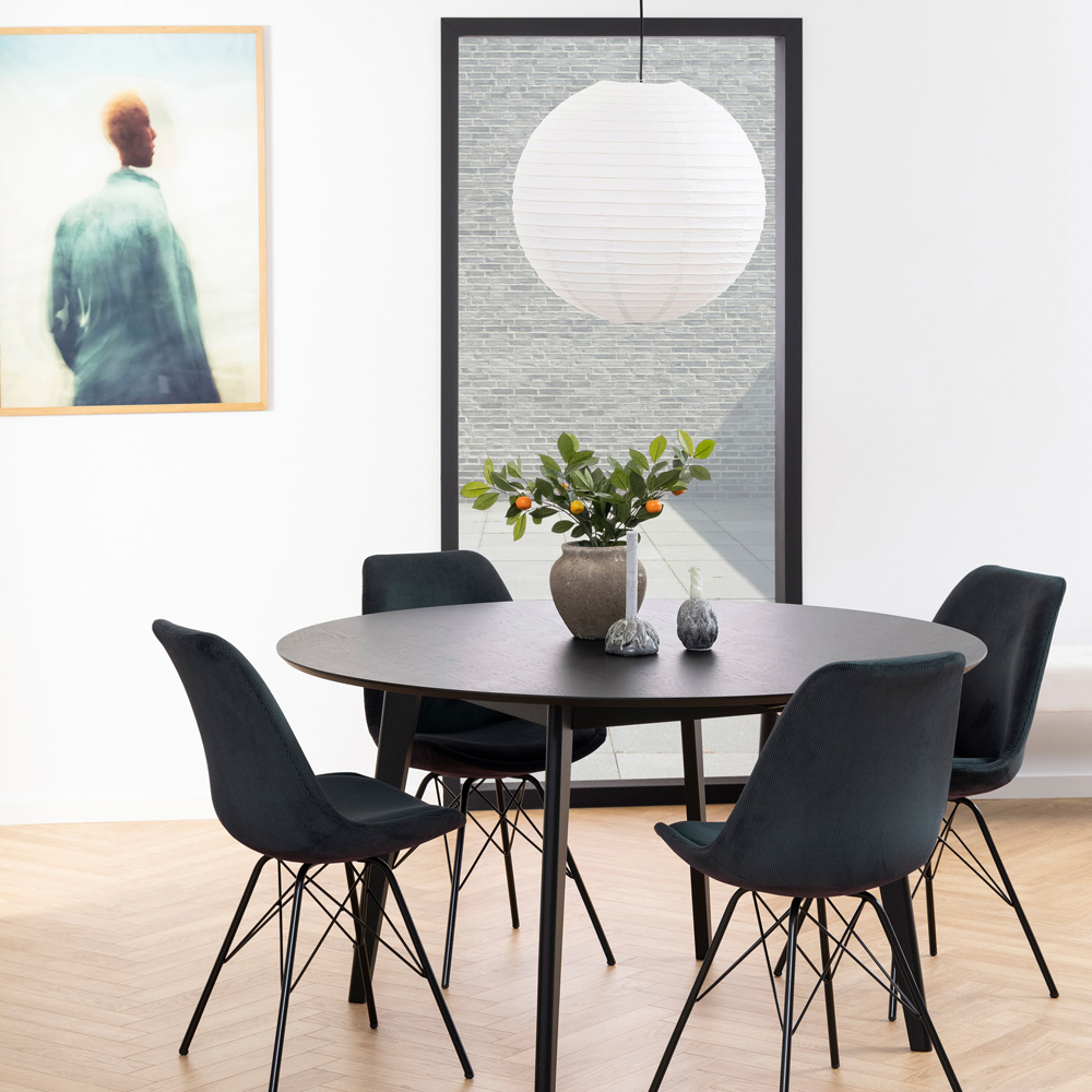 Florence Roxby Round Dining Table Black Image 7