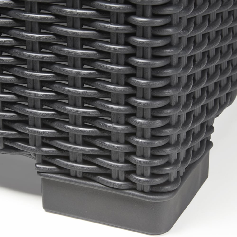 Keter California 4 Seater Grey and Black Chaise Longue Set Image 6