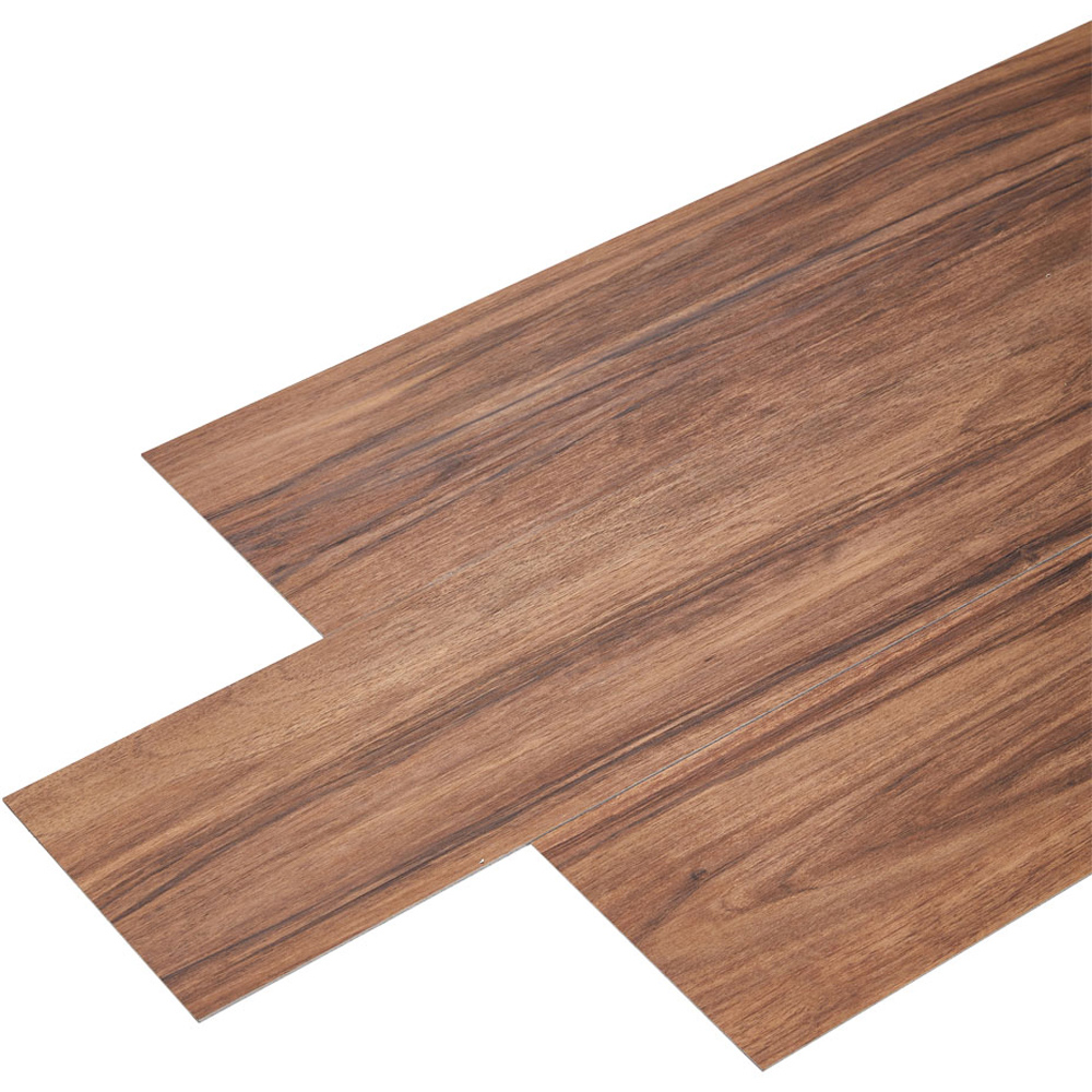 Living and Home Dark Brown Rectangle PVC Flooring Self Adhesive 36 Pack Image 3