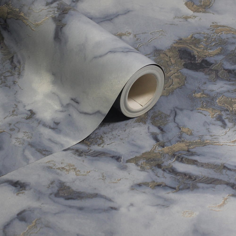 Arthouse Bahia Marble Navy Wallpaper Image 2
