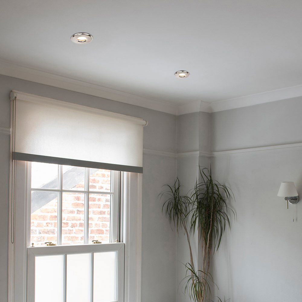 ValueLights Brushed Chrome Cool White LED Ceiling Downlight 6 Pack Image 2