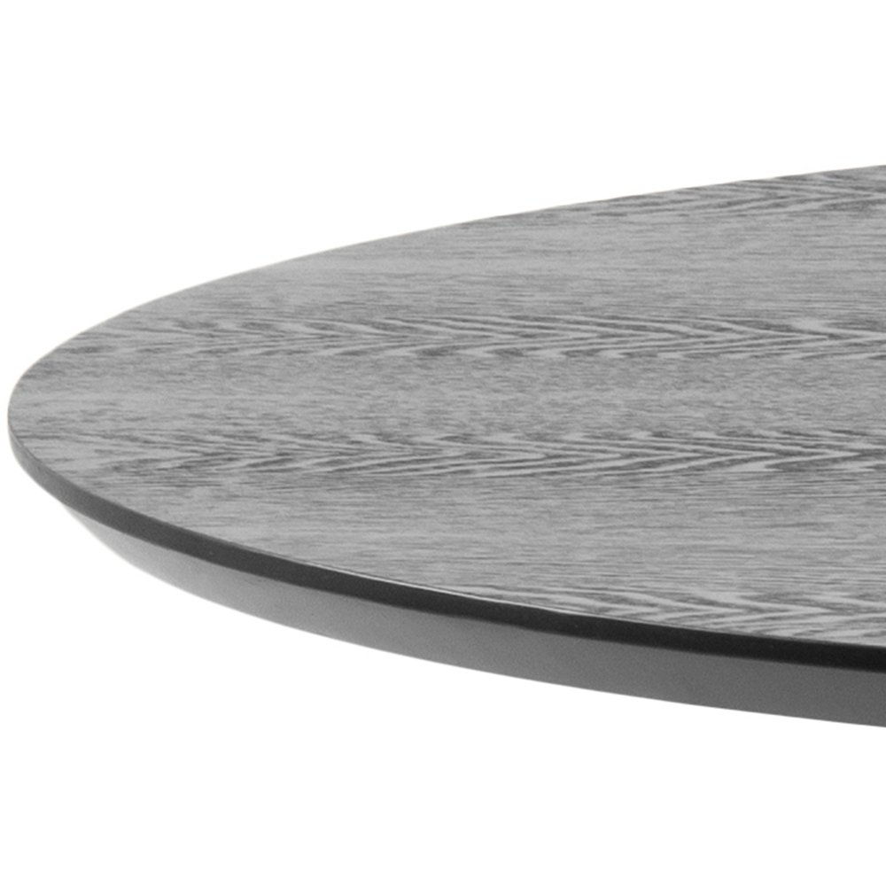 Florence Ibiza Small Round 4 Seater Table Black Ash and Matt Black Image 6