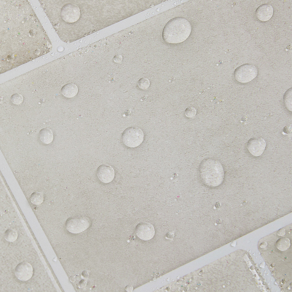 Living and Home Brick Effect Beige Rectangle Self Adhesive Wall Sticker 10 Pack Image 6