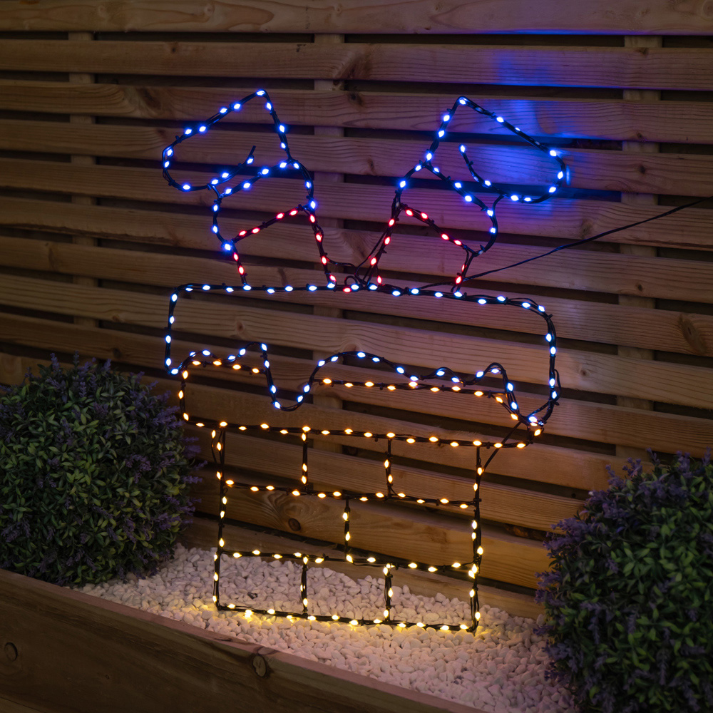 Samuel Alexander Multicolour LED FlexiBrights Light Up Santa Down Chimney Christmas Decoration Image 9