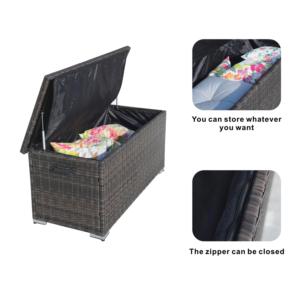 Direct Wicker 243L Small Brown Garden Rattan Storage Box Image 6