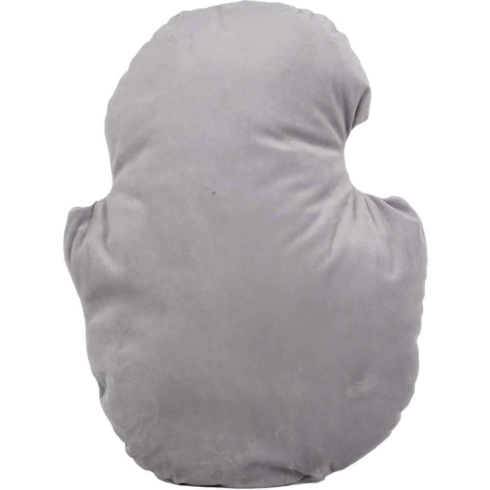 Cute Snowman Shaped Cushion - Grey Image 2