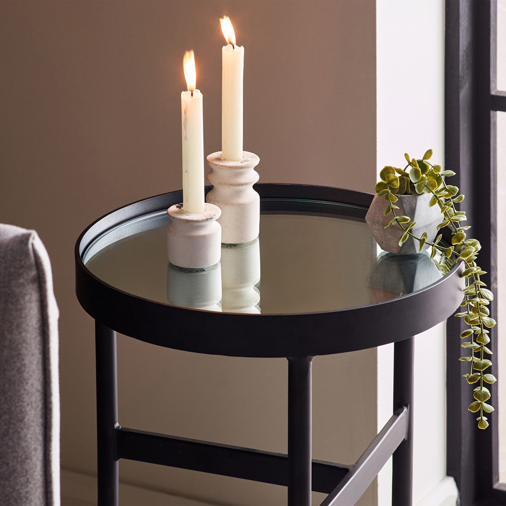 Julian Bowen Franki Mirror Glass Lamp Table Image 8