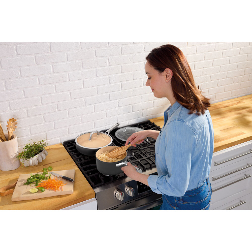 Ninja Extended Life 20cm Grey Ceramic Saucepan Image 2