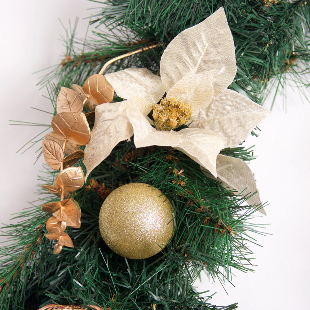 Best Artificial Gold Christmas Garland 180cm Image 4