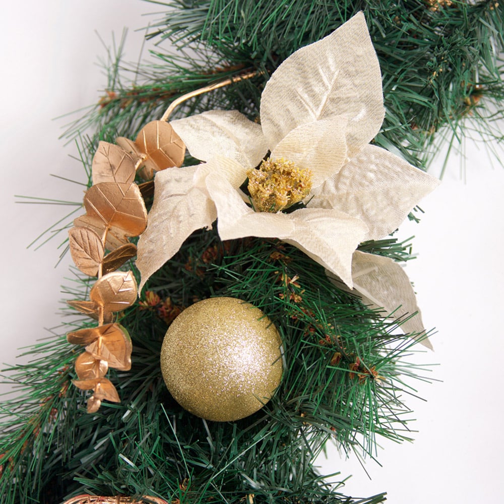 Best Artificial Gold Christmas Garland 370cm Image 2
