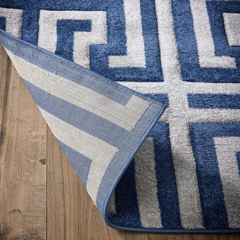 Origins Greek Key Blue Rug 120 x 170cm Image 3