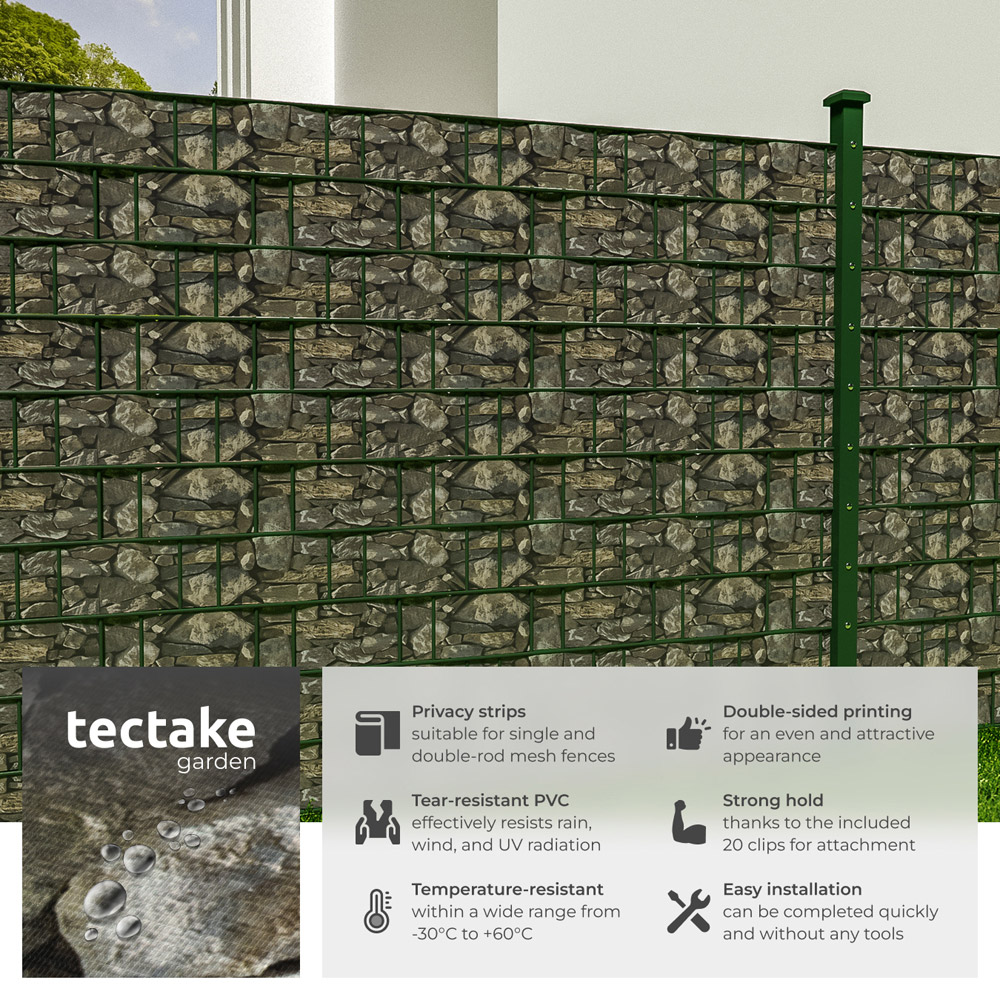 tectake Stone Optics Privacy Film Double-Sided Print 3500cm Image 6