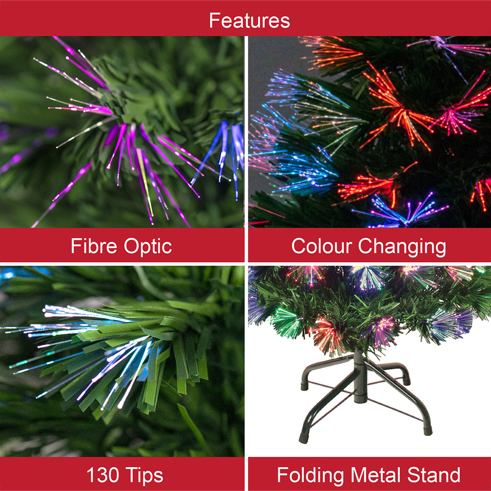The Christmas Workshop Green Fibre Optic Christmas Tree 2ft Image 5